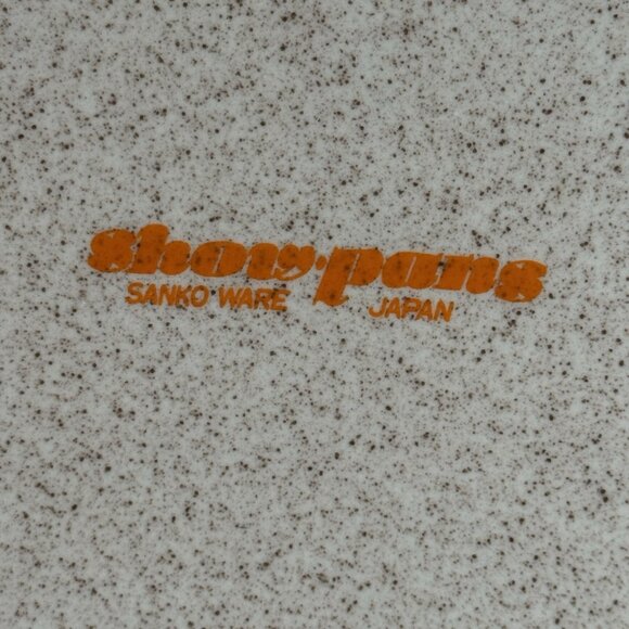 Sanko Ware Show Pans Japan Enamel Coated Orange Flower Covered Lid 9in Saucepan - Picture 5 of 16